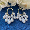 White Moti and Golden Hoop Danglers