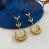 Tri - Half Moon Earrings