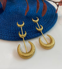 Tri - Half Moon Earrings