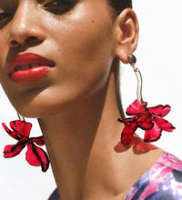 Hibiscus Dangling Earrings