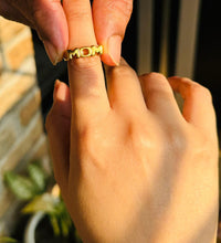 Adjustable Alloy MOM Golden Ring