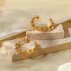 Aureate Blossom Hoops