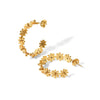Aureate Blossom Hoops