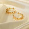 Aureate Blossom Hoops