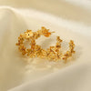Aureate Blossom Hoops