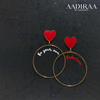 Eye Heart You - Big Single Heart Loop Earrings
