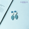 Blue Contemporary Earring - aadiraabyaarushi