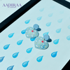 Transparent Heart Shaped Sky Blue Earring - aadiraabyaarushi