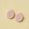 Hexagonal Baby Pink Polymer Clay Stud - aadiraabyaarushi