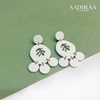 White Circular Earring - aadiraabyaarushi