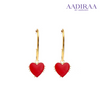 Eye Heart You - Big Side Heart Loop Earrings