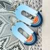 Oval Shaped Retro Clay Earring - aadiraabyaarushi
