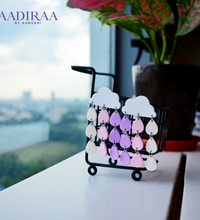 Cloud Acrylic Shades Of Purple Earring - aadiraabyaarushi