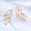 Luxury Long Leaf and Flower Drop Earrings - aadiraabyaarushi