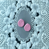 Hexagonal Baby Pink Polymer Clay Stud - aadiraabyaarushi
