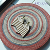 Light Brown Semicircle Polymer Clay Earring - aadiraabyaarushi