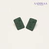 Olive Green Polymer Clay Stud - aadiraabyaarushi