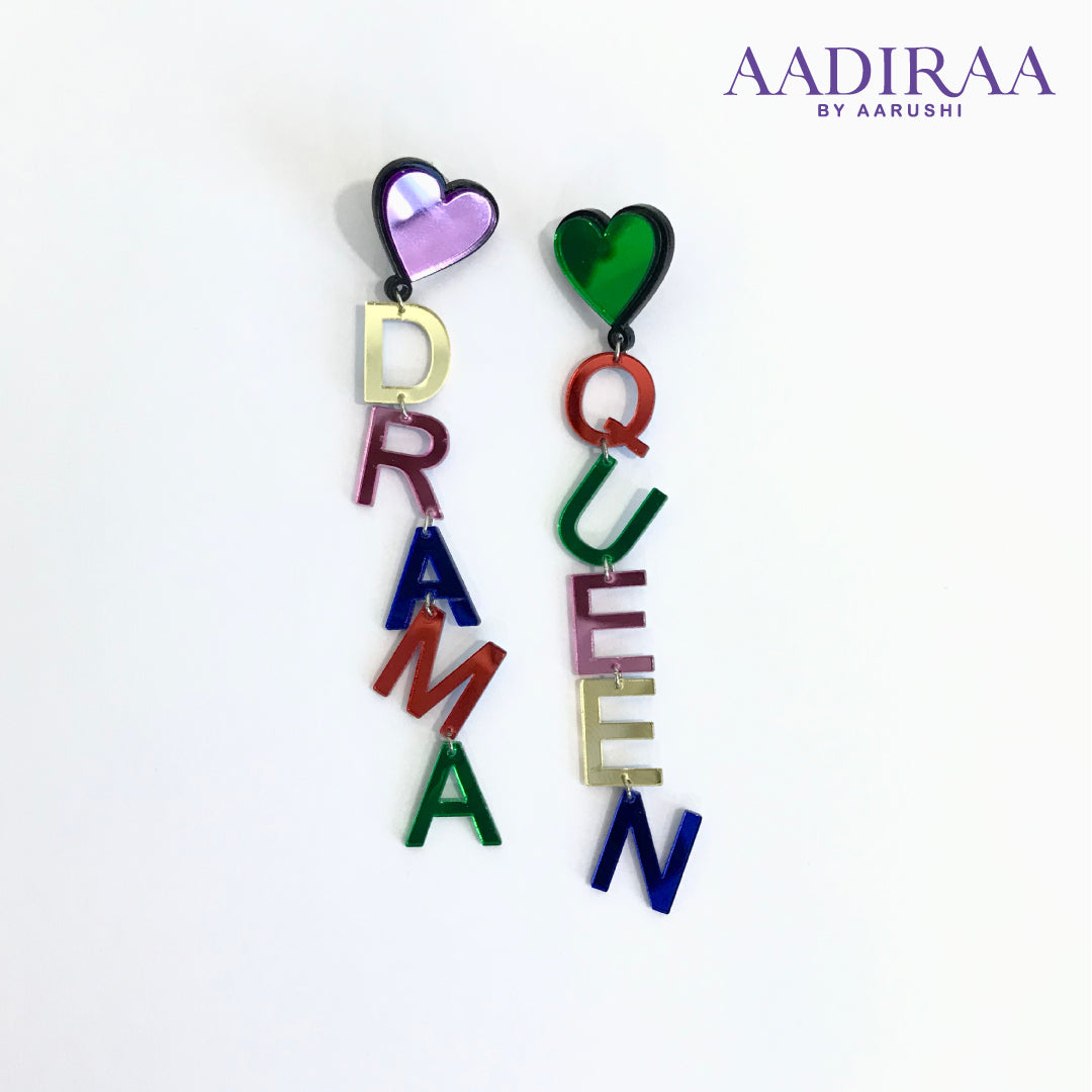 Drama Queen Quirky Acrylic Earring
